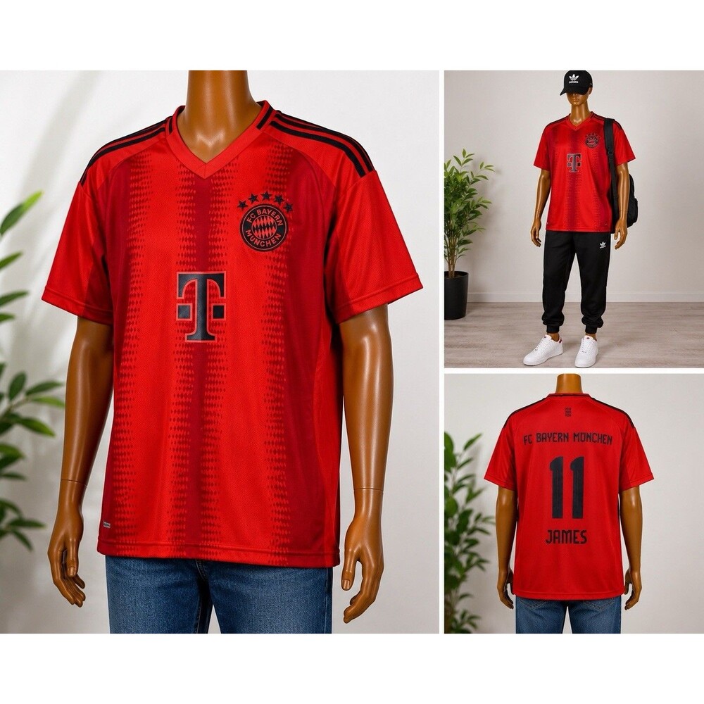 FC Bayern Munich Red Soccer Jersey Size Large #11 Soccer Jersey Mens Football
